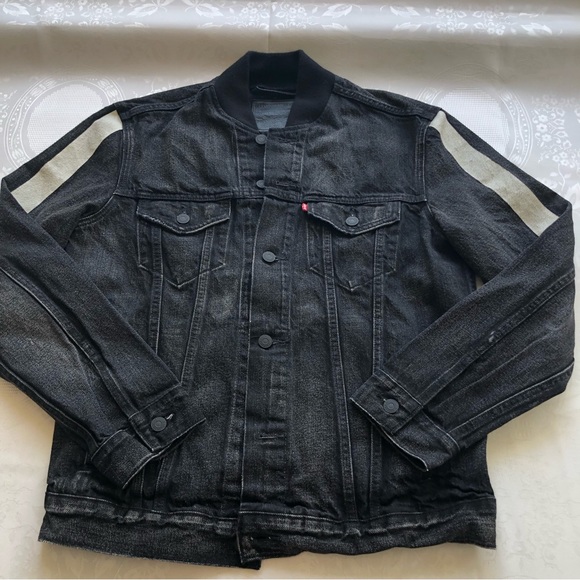 Levi's Jackets & Coats Levis Premium Mens Size M Black Distressed